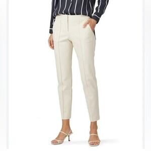 RTR Trina TurkKait Pants ivory white sz 14 Cropped Soft Fabric pleated pin tuck